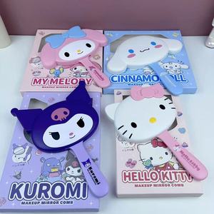 コーム付きかわいいカワイイミラーKulomiメロディー<span class=keywords><strong>KT</strong></span>メイクアップハンドヘルドミラー
