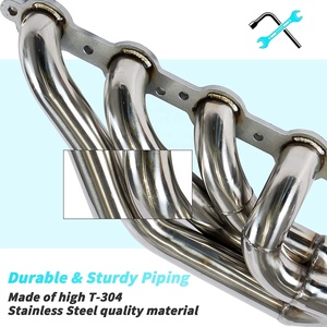 Exhaust <strong>Header</strong> Manifold for LSX LS1 LS2 LS3 LS6 4.8L <strong>5</strong>.7L 6.0L 6.2L Engine Forward Facing up 1 3/4&quot; Chevy Small Block 97-14
