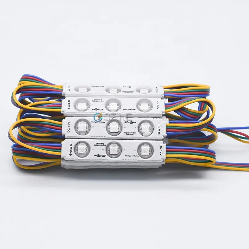 Modulo di iniezione led rgb 1.5w 3 leds 12v 5050 rgb mini moduli led smd digitali per segnaletica