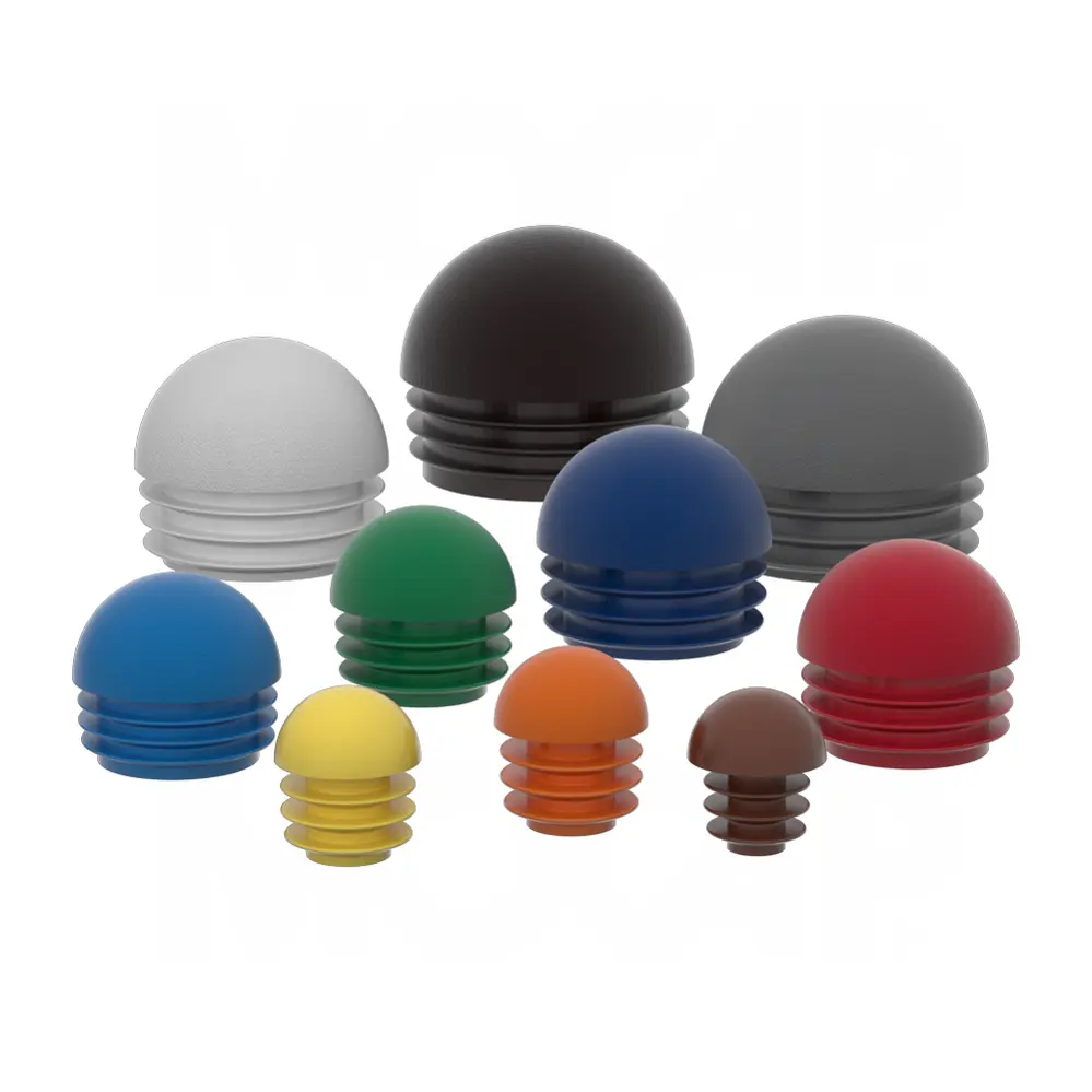 1 pollice 25mm nero tondo in plastica testa a sfera tappo tappo inserto mobili scivoli per tavoli e sedie