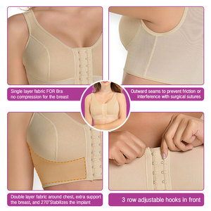 High Quality Worn Traditional Adjustable Wide Shoulder Strap Front <strong>Open</strong> 3 Row Hooks Traceless Push <strong>up</strong> Breast Corset Shaping - Product Image 5