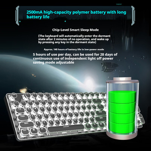 EWEADN 87-Key USB Teclado Mecânico Sem Fio Nova Marca Kailh com 87 Teclas Padrão para Jogos de Negócios e Escritório Digitação