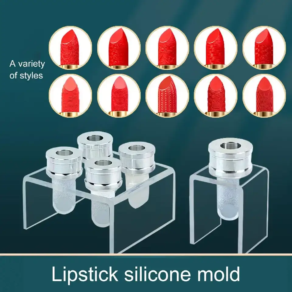 Logotipo personalizado Cosmetic Lipstick Mold Silicone DIY adicionar seu logotipo para Silicon Lipstick Mold 12 Cavidades Lipstick molde para fábrica