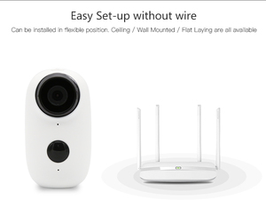 A3 100% telsiz IP kamera-720P HD, 130 ° geniş açı 2 yönlü ses gece görüş ve hareket uyarıları kolay kurulum güvenlik kamerası - Product Image 3