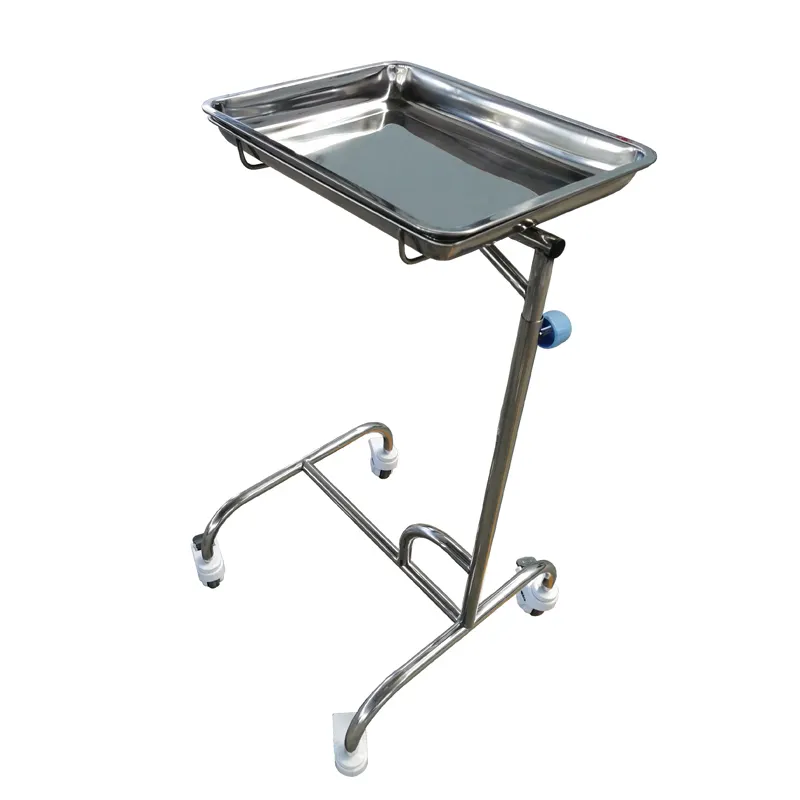 304 Stainless Steel Hospital Mayo Tray Trolley Price For Surgical Instrument