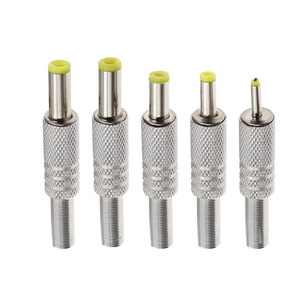 Cantell DC5.5x2.5mm 5.5 * 2.1mm Dc 4.0 * 1.7mm DC4.8 * 1.7MM男性メタルDC電源プラグジャックスプリングアダプター付き - Product Image 1