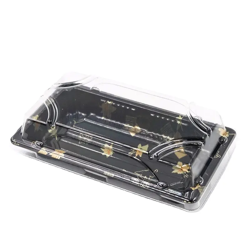 Zy01 atacado retangular descartável caixa de sushi plástica transparente empacotamento de alimentos