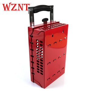 NT-K21 kırmızı grup kilitleme ÇELİK TABAKA güvenlik kiti kilitleme etiketleme istasyonu kutusu kilit silindirleri ile - Product Image 6