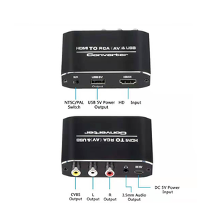 Convertidor de conversión RCA a HD MI HD a AV + USB + 3,5 conector de auriculares HDMI2AV HD a RCA Video Audio convertidor Mini adaptador - Product Image 3