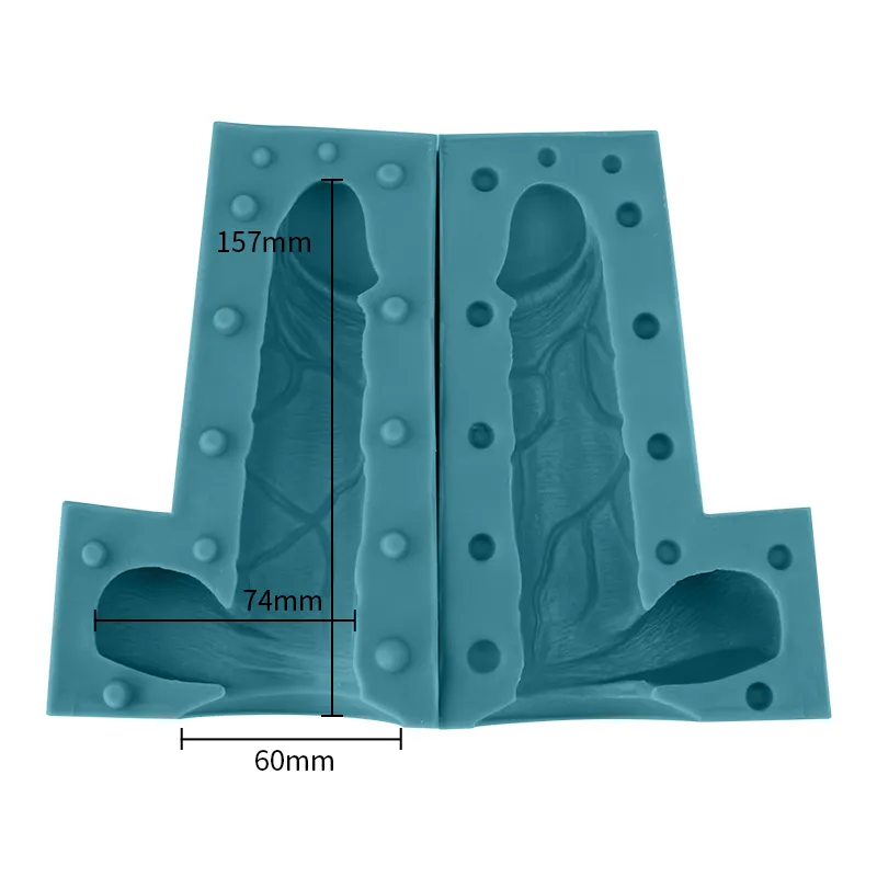 High Quality 3D Penis Shaped Silicone Mold for Cake Chocolate Jelly Soap Polycarbonate Mould Bag and Card Packing