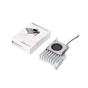 Raspberry Pi активный кулер для Raspberry Pi 5, вентилятор с регулируемой температурой, алюминиевый радиатор, с тепловыми лентами - Product Image 1
