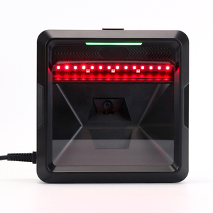 Escáner de código de barras láser con cable 1D con soporte USB Escaneo continuo de manos libres Lector de código de barras ajustable en stock - Product Image 1