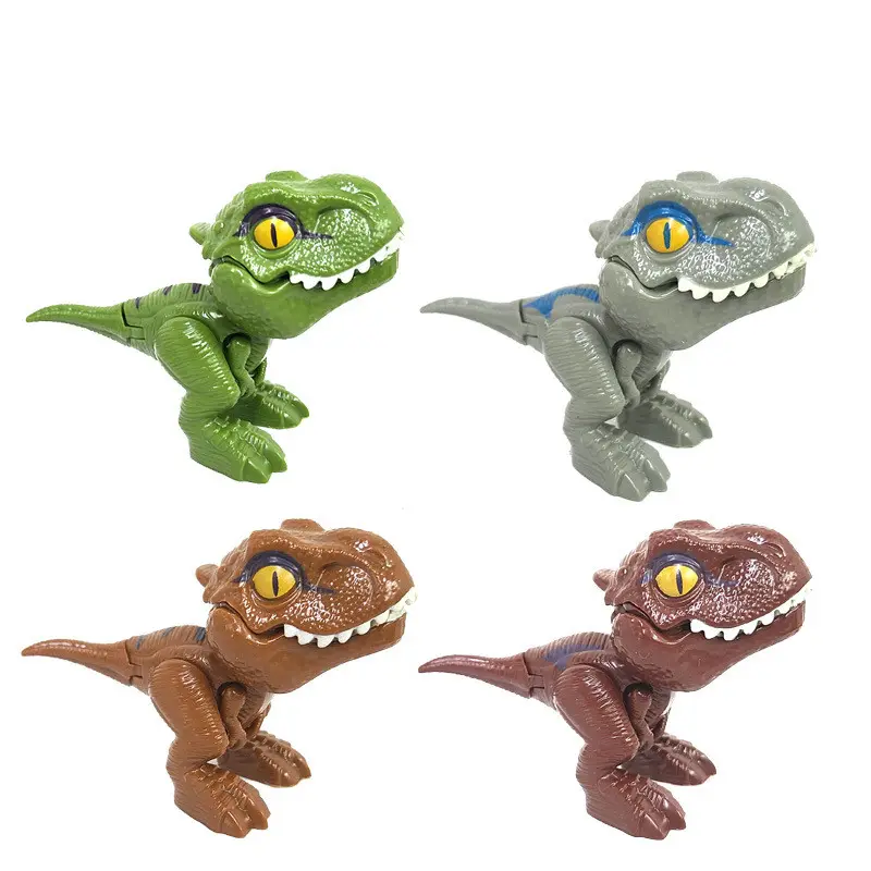 מיני נושך יד אצבע דינוזאור אנימה פעולה דמויות צעצועים מצחיק דינו Creative דגם לקשקש צעצוע 4 צבעים למכירה