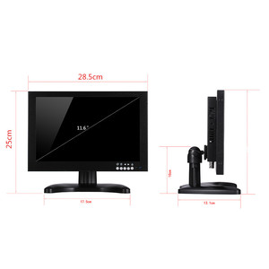 Baja radiación 1366*768 Monitor CCTV de 12 pulgadas Monitor LCD HD con entrada BNC VGA AV USB para PC Techo de escritorio - Product Image 2