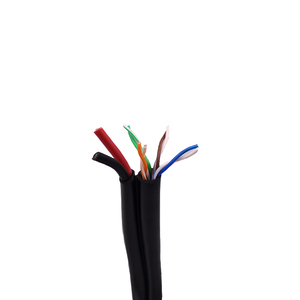 POE kaynağı CCTV IP kamera kombine RJ45 2 çift + 2X0.5mm2 güç ağ cat5e cat6 + DC siyam kablosu ile güç ethernet