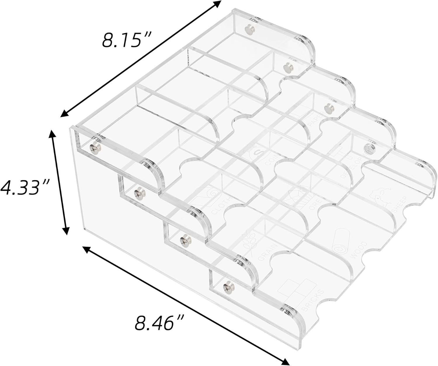Transparent / 4 tier card rack