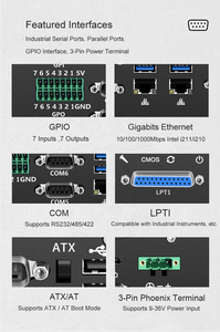 12V 24V Fanless <strong>Computer</strong> Core I5 8265U I7 10510U Project Industrial Mini PC W/ RJ45 RS232 RS485 DDR4 M.2 MSATA GPIO PS2 SIM - Product Image 3