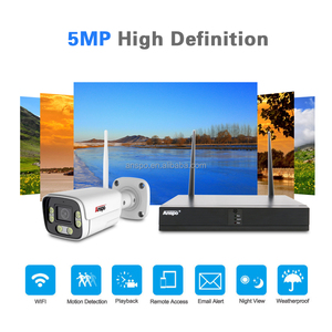 Anspo 5MP Full Color 4CH WIFI NVR KIT <strong>Wireless</strong> <strong>Security</strong> <strong>System</strong> 4 Channel Audio Cctv Camera <strong>System</strong> 2k Cctv <strong>System</strong> Home <strong>Security</strong> - Product Image 3