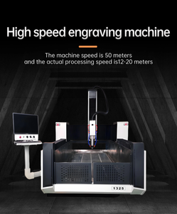 精密CNC1325石材路由器，用于刻字压花广告材料，采用基本电机齿轮轴承可编程控制器 - Product Image 5