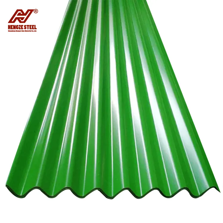 Meilleure vente de qualité longueur personnalisable feuille de toiture en acier enduit de couleur/feuilles ondulées galvanisées pré-peintes prix bon marché