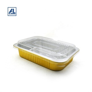 2200ML/75OZ Custom Disposable Aluminum Foil <strong>Container</strong> <strong>With</strong> <strong>Lids</strong> 2000ml <strong>Rectangular</strong> High Temperature Oven Baking Tray - Product Image 4