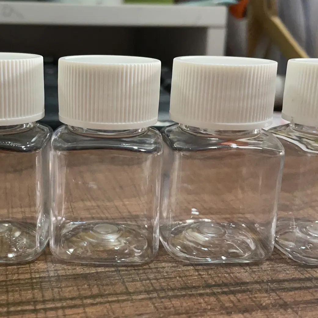Flacone per pillole quadrato in plastica PET da 30ml