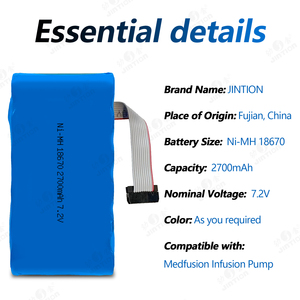 <strong>Ni</strong>-<strong>MH</strong> 18670 2700mAh 7.2V Nimh Batteries 18670 BatteriesReplacement Battery for Infusion (with Circuit Board)Syringe Battery - Product Image 4