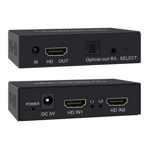 2.0 <strong>hdmi</strong> Switch 2input 1output 4K 60Hz Automatic Switching Audio Separation <strong>Output</strong> 2x1 Switch