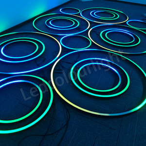 RGB DMX controllo in alluminio LED anello luce a sospensione semplice profilo LED luce circolare per ufficio, Hotel, negozio - Product Image 1