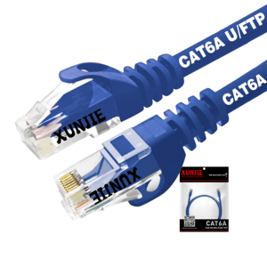 LSZH PVC U/UTP LAN 1000Mhz 26AWG düz Ethernet kablosu RJ45 ağ yama kablosu CAT6A CAT6 FTP CAT5E UTP kablo 1M & 5M uzunluklarda - Product Image 1