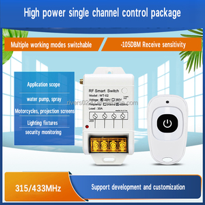 220V industriale a canale singolo lampada a distanza interruttore scatola di alimentazione + BYD impermeabile 4 pulsante controller wireless interruttore telecomando - Product Image 2