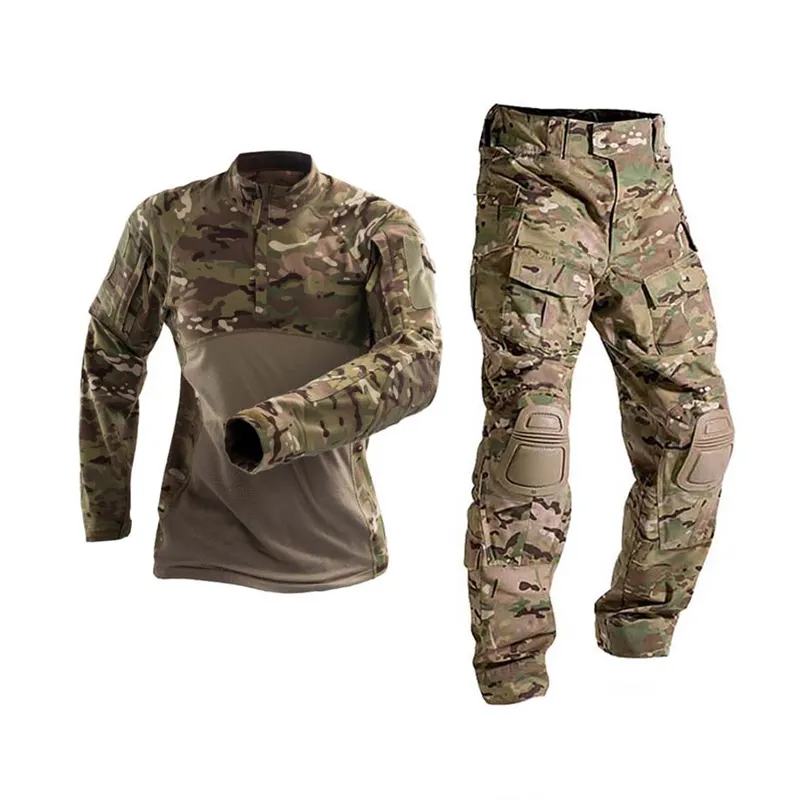 Açık havada eğitim için XINXING özel fabrika Woodland Camo kamuflaj ACU taktik üniforma pantolon
