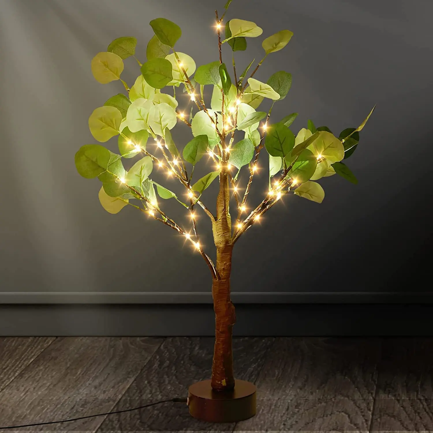 ירוק עלה עץ אורות Led מקורה לילה אור חג קישוט לבית על ידי USB סוללה חדר דקור אורות Creative מנורה מוטיב