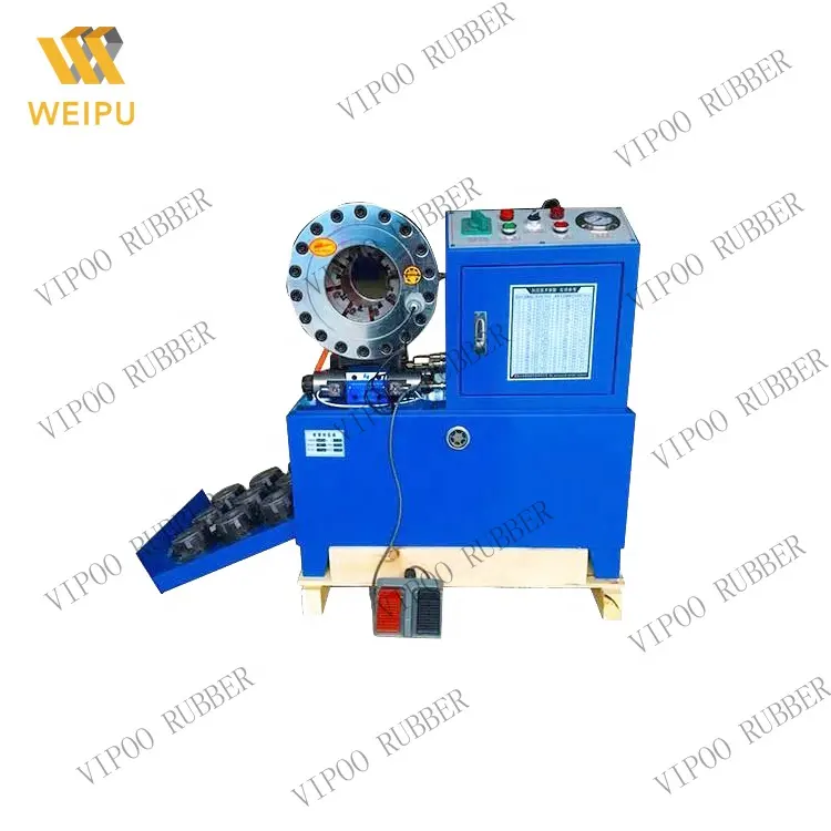 Máquina formadora de rollos curvos de prensado automático de alta calidad, máquina de montaje, máquina prensadora de manguera hidráulica ISO proporcionada en azul