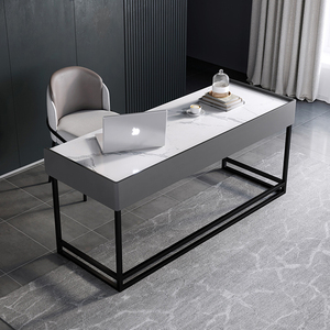 Leichte Luxus Marmor Büro tische einfache moderne Home Tischplatte Schublade Stauraum platzsparende Computer Schreibtisch Ecke Arbeits zimmer Schreibtisch - Product Image 1