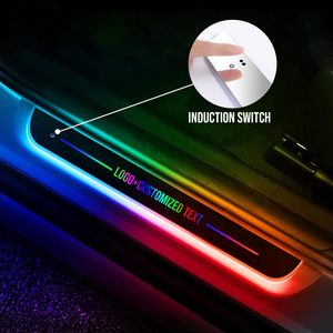 Custom <strong>Logo</strong> 7 Color <strong>LED</strong> Car Welcome Door Sill Courtesy Lights Wireless Ambient Sensing USB Charging 5W Power New Condition - Product Image 6