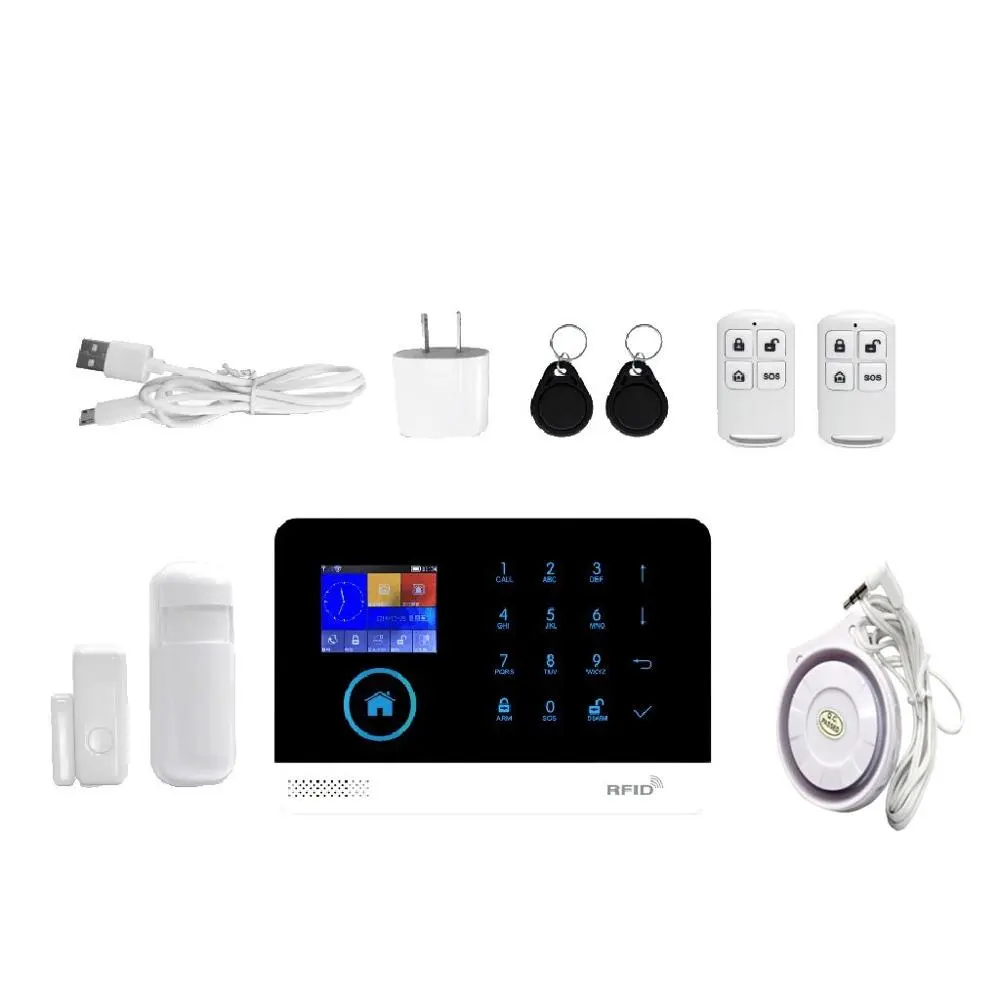 Remote Control Tuya Smart Home WiFi GSM 3G GPRS Wireless Network Alarm Host System Home Security Alarm System Kit