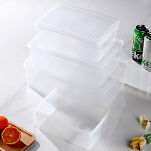 现代透明塑料PC食品容器厨房保鲜盒冰箱洗碗机塑料食品储物盒 - Product Image 4