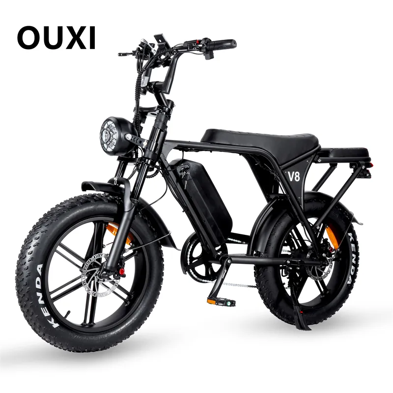 OUXI V8 20inch 1000w electric bike 800w fat tire bicycle beach cruise e-bike all terrain offroad ebike bicycle