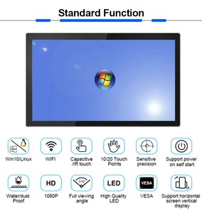 PC con pantalla táctil de 18 pulgadas personalizada de fábrica, todo en uno Core I3 i5 i7 i9, PC con panel de pantalla táctil - Product Image 2