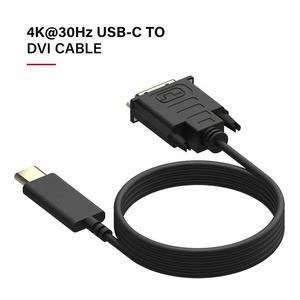 Thunderbolts 3 USB tip C tip-c USB-C DVI 24 + 1 DVI-D çift bağlantı monitör dönüştürücü adaptör adaptör kablosu - Product Image 5