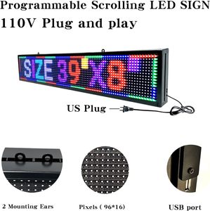 Kunden spezifische P10-Vollfarb-LED-Anzeige für den Innen-und Außenbereich Scroll-Text leiste für Einzelhandel geschäfte mit SDK-Funktion - Product Image 3