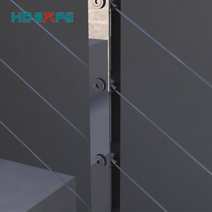 สแตนเลสสตีลเคเบิลออกแบบรั้วระบบราวระเบียงราวเสา - Product Image 6