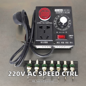 220V motore a corrente alternata monofase regolatore di velocità 4000W interruttore di velocità della ventola controllo della temperatura oscuramento voltmetro microcontrollori - Product Image 2