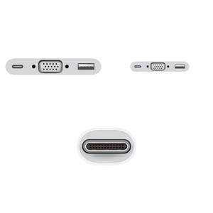 APPLE USB-C VGA çoklu bağlantı adaptörü 1x VGA 1x USB-A 3.1 1x USB-C (91992381886) - Product Image 1