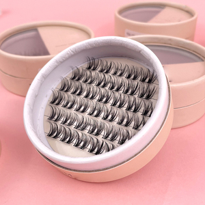 Özel etiket C D kıvırmak vizon Diy kirpik segmentli kiti küme kirpik bireysel küme düğüm ücretsiz doğal Diy küme Lashes kiti - Product Image 2