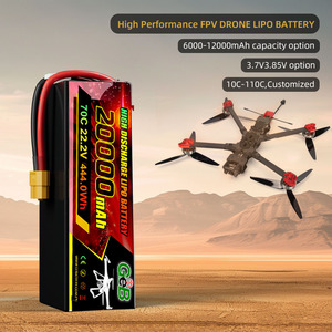 遥控汽车无人机用大容量脂肪电池11.1V 14.8V 22.2v高放电率70C 80C 100C电池 - Product Image 5