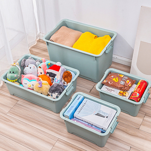 耐久性のある蓋付きの多機能大型プラスチックスタッカブルコンテナ収納ボックスビン - Product Image 6