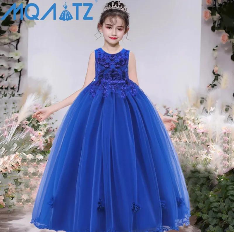 MQATZ all'ingrosso Kids Party Frock Design Baby Boutique Summer Wear Long Prom Girl Party Dress LP-212