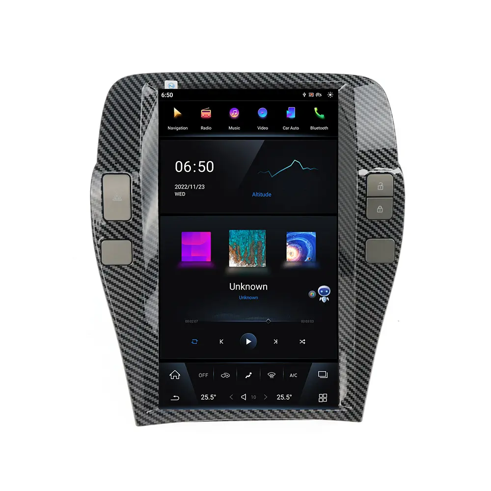 Koolstofvezel Android 11 8 256 Tesla Voor Chevrolet Camaro 2010-2015 Gps Navi Carplay Autoradio Stereo Head Unit Multimediaspeler